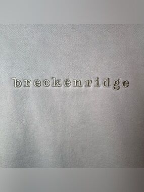 Outfitter Trading Co. Breckenridge Embroidered Crewneck Sweatshirt Medium Beige